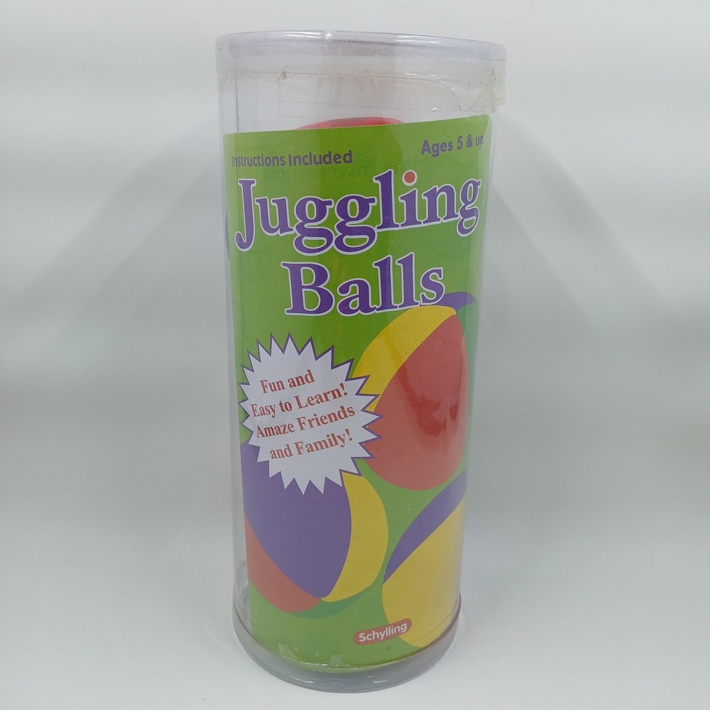 NEW Schylling Juggling Balls Set of 3 Beanbag Multicolor Toy Ages 5+ Instruction